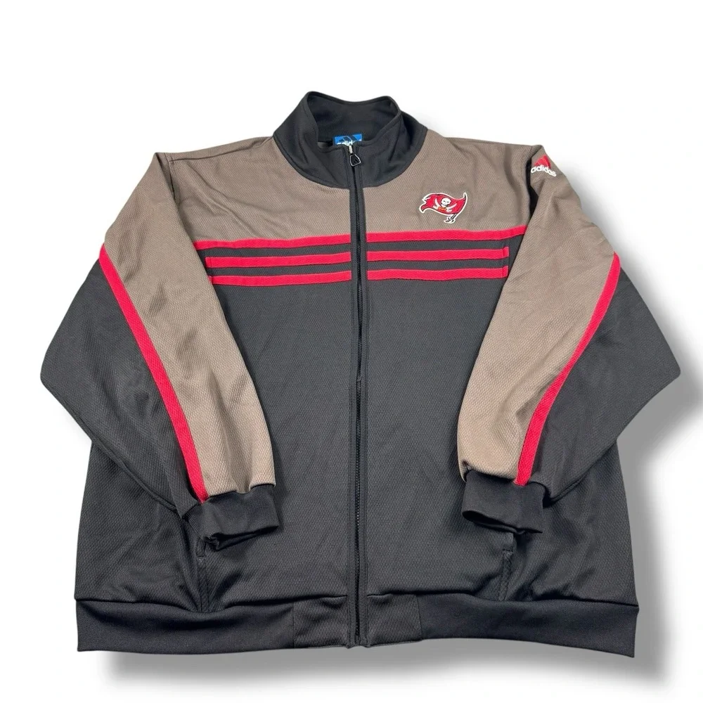 VTG Adidas NFL Tampa Bay Buccaneers Full-Zip Jacket Mens Sz XL Rare EUC